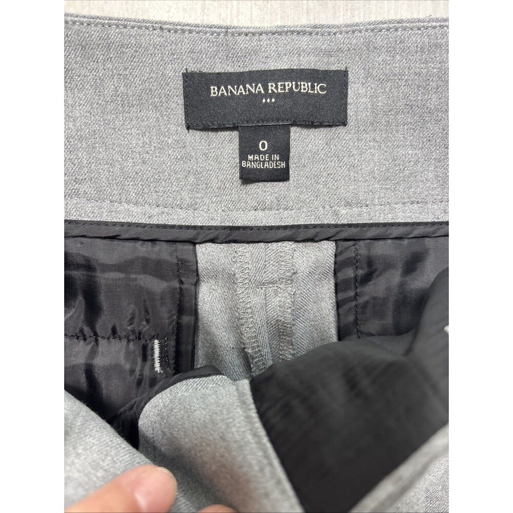 Banana Republic Gray Wide Leg Belted Culotte Pants Size 0 Minimalist Chic - Picture 4 of 12